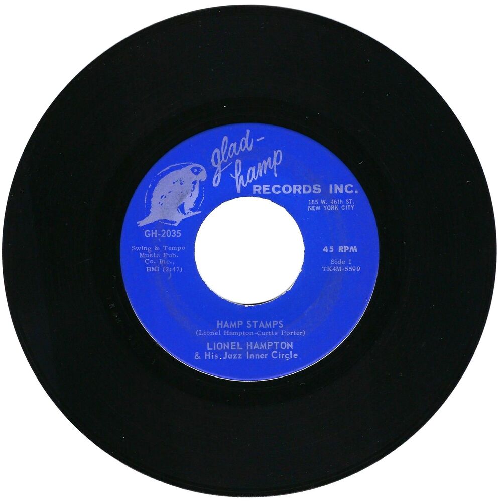 Lionel Hampton 45 RPM - Hamp Stamps / Tom Collins - Glad-Hamp VG+ Jazz '67